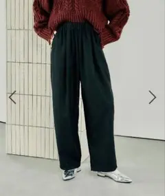 LEPSIM レプシィム ウールライクコクーンパンツ ブラック