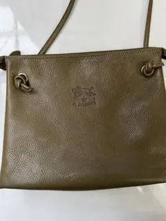 ピク様専用　IL BISONTEレザーショルダーバッグ オリーブグリーン
