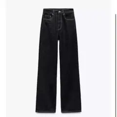 ZARA TRF ハイウエストワイドレッグフルレングスジーンズ 38 11号