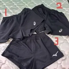 ASICS Mizuno 黒 ショートパンツ