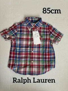 【新品未使用】Ralph Lauren 18M チェック柄シャツ