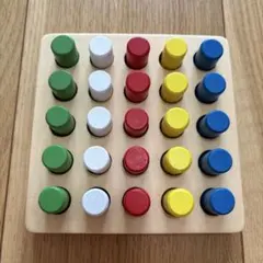 【極美品】木製 知育玩具 ペグさし 色分け パズル 七田のサムネイル