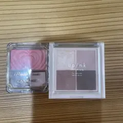 CANMAKE パウダーチークス & upink アイシャドウパレット01