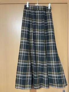 チェックスカート　ロングスカート