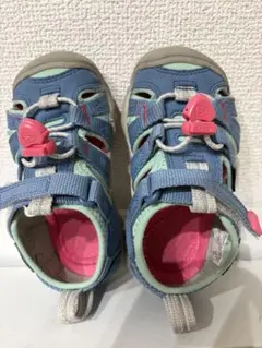 KEEN キッズサンダル 15cmピンク/水色