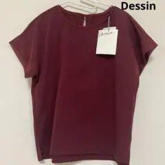 新品タグ付　Dessinデッサン　美光沢カットソー　コットン　半袖Tシャツ　XSのサムネイル