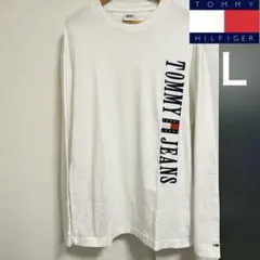 TOMMY JEANS トミージーンズ ロンT 長袖 Tシャツ ホワイト L