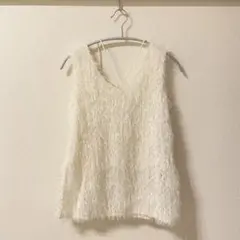 FRAY I.Dフリンジジャガードトップス