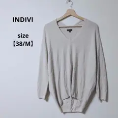 ✿最終価格✿INDIVI Vネックニット 長袖 カシミヤ混【38/M】