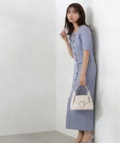 プロポーションボディドレッシング ショートニット×タイトセットアップ