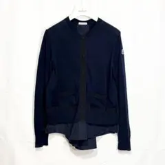 ［極美品］モンクレール　フリル　カーディガン　ダークネイビー　XS