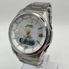 美品 稼働品 CASIO カシオソーラー電波 腕時計 ウェーブセプター メンズ