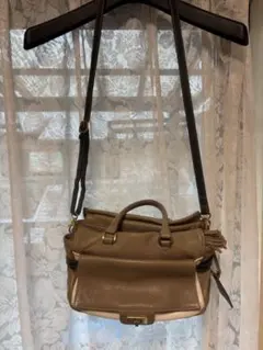 PotioR ベージュ レザー ショルダーバッグのサムネイル
