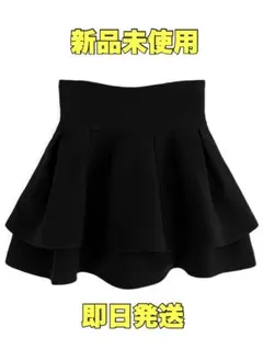 【新品未使用】GRL インパン裏地付きフレアミニスカート ブラックのサムネイル