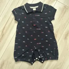 バースデー　cottoli 乗り物柄　ロンパース　　50-60サイズ　半袖