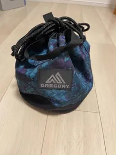 グレゴリー　巾着　ブルー