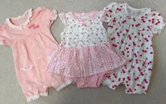 s@e様　ご専用　夏用ロンパース5枚セット 女の子　さくらんぼ柄　お花柄