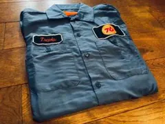 ◾️ 古着90sユニバーサルオーバーオールワークシャツUnion76ロゴ企業物