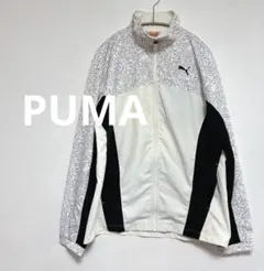 プーマ　PUMA ウーブンジャケット　ホワイト　グラフィック L