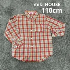 110cm miki HOUSE長袖シャツ