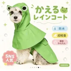 ☆新品☆犬用レインコート XL グリーン 完全防水 雨対策　小型犬のサムネイル