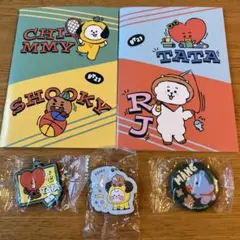 BT21 BTS くら寿司　びっくらポン 缶バッジ ラバーマスコット ノート