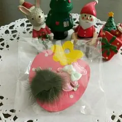 ③くま＆ミンクファーヘアクリップ♡￥300♡限定1セットのみ