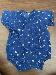 ベビー甚平 ネイビー 80cm トンボ柄