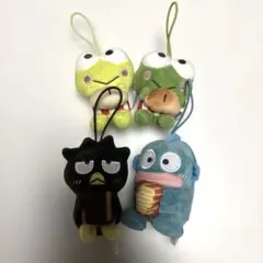 スシロー　はぴだんぶい　サンリオ　マスコット　けろっぴぃ　バツ丸　ハンギョドン