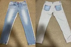 ロデオクラウンズ デニムスウェットパンツ スリムフィット