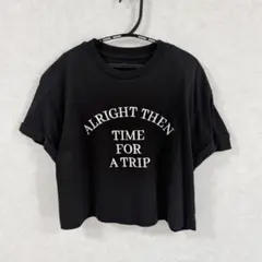 GU 半袖 Tシャツ ロゴ キッズ ブラック