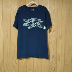 【USA製】KU U.S.A. (空) 和柄 雲プリント Tシャツ Sサイズ