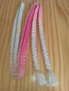 帯締め ピンク ホワイト