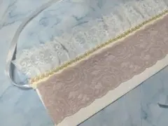 フリル帯揚げ　挟む帯揚げ　レース　パール　振袖　成人式　結婚式　浴衣