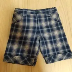 COMME CA ISM チェック柄ハーフパンツ 90cm