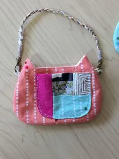 カラフルポケット猫型ポーチa-1　選べる猫ちゃん付き　バッグチャーム