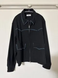 Pulse ウエスタンステッチ ダブルジップブルゾン ブラック　韓国ファッション
