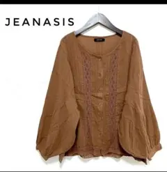JEANASIS レース切り替えブラウス ブラウンのサムネイル