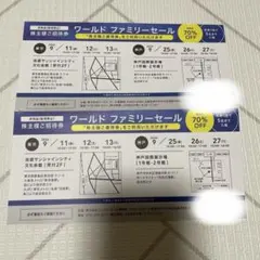 ワールド ファミリーセール 招待券のサムネイル