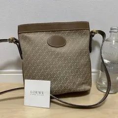 □LOEWE（ロエベ）良品/キャンセル×レザー/ ショルダーバッグ 