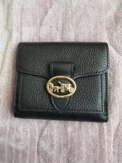 COACH ブラックレザー 二つ折り財布