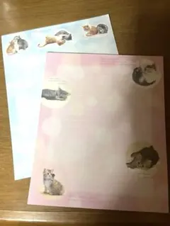 猫のイラスト レターセット 2セット