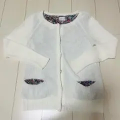 ELLE カーディガン M 38 白 花柄 春 長袖のサムネイル