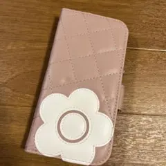 MARY QUANT 手帳型スマホケース ピンク キルティング