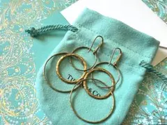 稀少Tiffany & Co. k18ハマードゴールドフープピアス　パロマピカソ