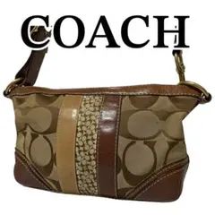 【良品】COACH コーチ シグネーチャーショルダーバッグ キャンバス10538