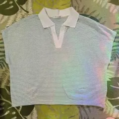 Mサイズ☆ 襟付きストライプ