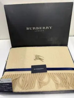 未使用　BURBERRY ウールひざ掛け 65×120cm