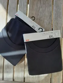 二枚セット新品未使用４XLユニクロドライ Tシャツブラック