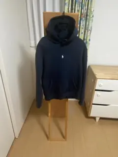 美品　ポロ ラルフ・ローレン センターロゴ　ネイビー パーカー　M